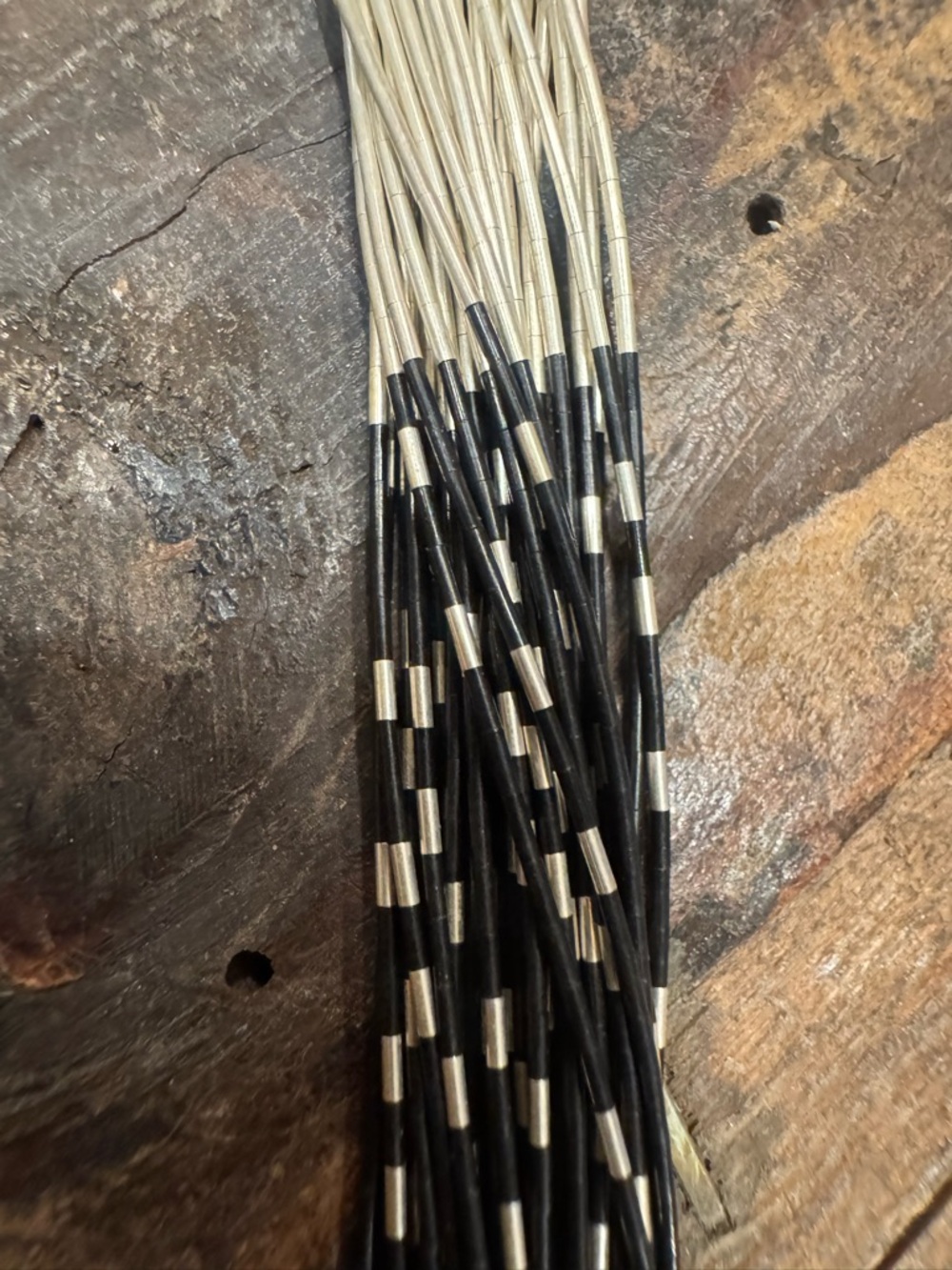 Multi-Strand Sterling Silver and Black Beaded Necklace - Picture 2 of 3
